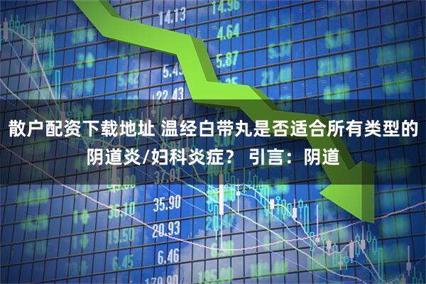 散户配资下载地址 温经白带丸是否适合所有类型的阴道炎/妇科炎症？ 引言：阴道